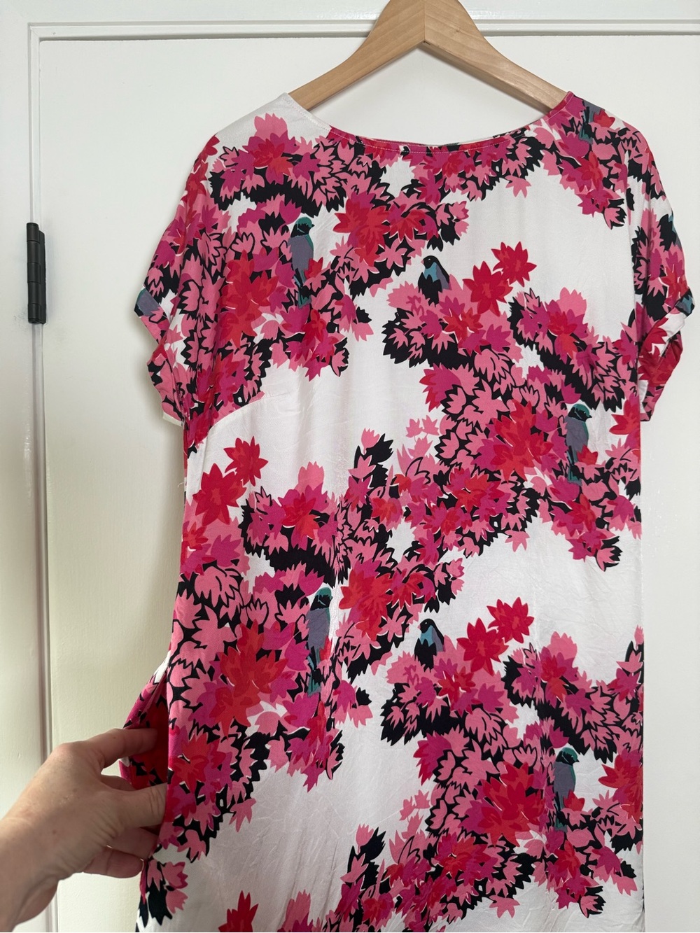 Boden Ivy Dress Bright Colorful Floral Birds Cap Sleeve Romantic Garden Party 12 - Picture 8 of 11